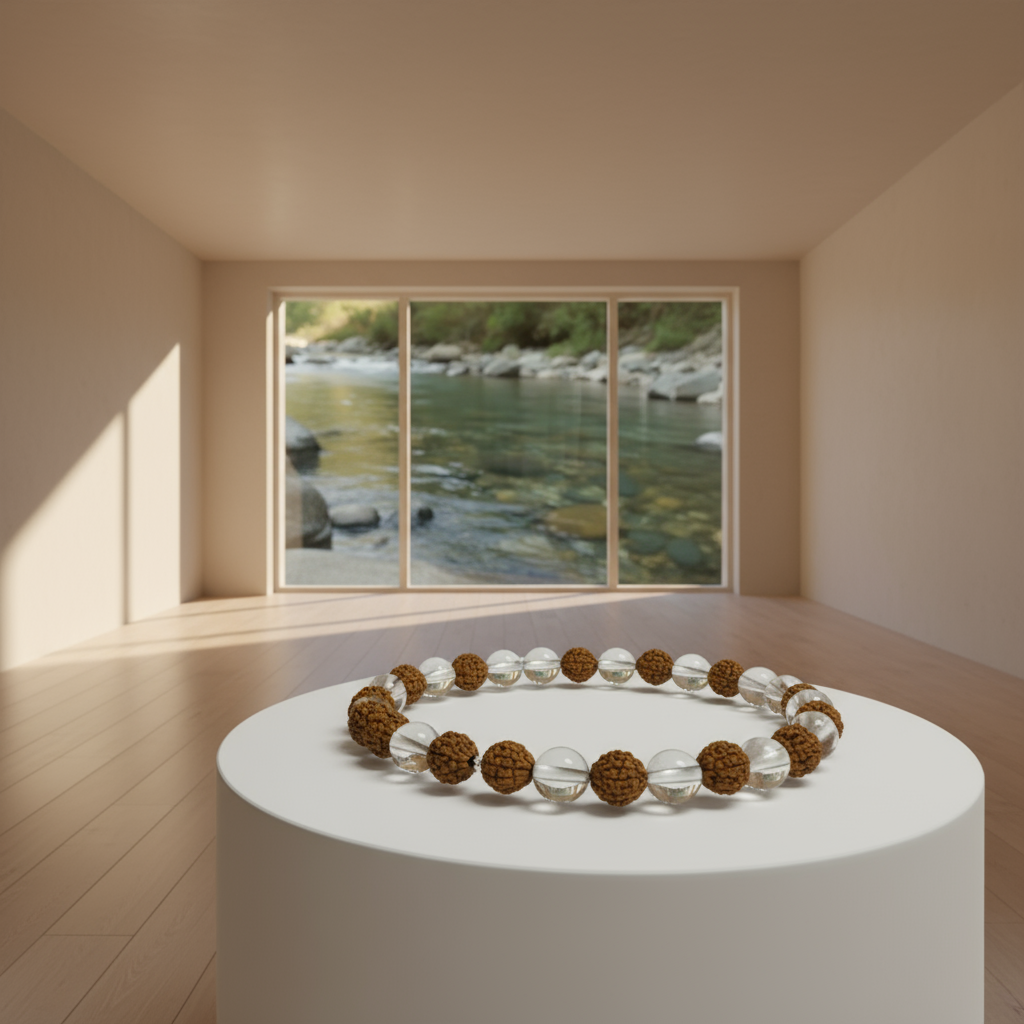 Sphatik Rudraksha Bracelet