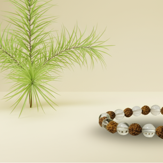 Sphatik Rudraksha Bracelet